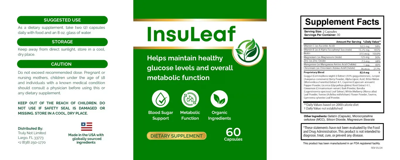 InsuLeaf Supplement Facts